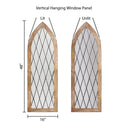 48" H Cathedral-style Diamond Shaped Beveled Glass Window Panel