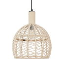 Anders 12.75"W Black and White Bell Pendant Light