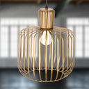 11.75"W Riley Caged Globe Shade Pendant Light
