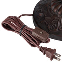 24.5" H Halston Double Lit Amber Bowl Shade Stained Glass Table Lamp