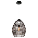 18.5"H Woven Modern Cage Oversized 1-Light Pendant