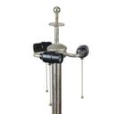 62" H Veronica Aged Silver-Finish Metal Floor Lamp