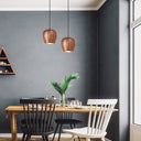 8" W Urban Copper Globe Shade Pendant Light