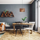 16" W 1-Light Wrenley Metal and Wood Pendant Light