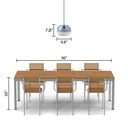 9.8" W Danielle Glam Blue/White Ombre Glass Globe Shade Pendant Light