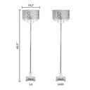 60.5"H Brielle Polished Nickel and Crystal 1-Light Floor Lamp