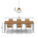 13.25"W Judith Metal Pendant Light with Tan Rattan Shade