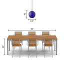 9.5" W Scarlett Modern Blue Blown Glass Globe Shade Pendant Light