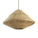 22" W 1-Light Minka Metal and Jute Pendant Light