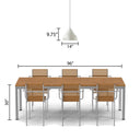 14" W 1-Light Aden Metal Pendant