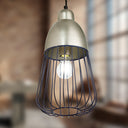 8.25" W Taylor Industrial Blue and Silver Cone-Like Shade Pendant