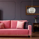 16 in. Nickel-Finish 1-Light Pendant with Silver Mercury Glass Shade