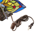 9.5"H Stained Glass Butterfly Wings Accent Lamp