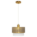 11.125"W 2-Piece Shade Pendant Adjustable Light