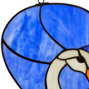 15.5" L Loving Swans Tiffany-Style Stained Glass Window Panel