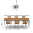 17" W Sabrina Glam Copper, Silver, and Black Drum Shade Pendant Light with Mercury Glass Hanging Accents