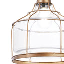 Bernadette River of Goods Brass Metal and Clear Glass Pendant Lamp