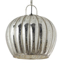 16 in. Nickel-Finish 1-Light Pendant with Silver Mercury Glass Shade
