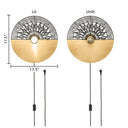 17.5" H Gold/Black Modern Indoor Plug In Wall Sconce