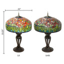 33.25" H Tulip Tiffany-Style Stained Glass Table Lamp