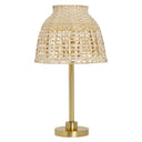 20"H Shayne Natural & Gold Bamboo Shade Table Lamp