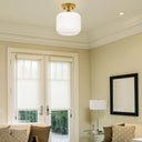 10.25"H Jeanine Globe Ceiling Light