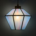 10" W Bouvier Metal and Stained Glass Pendant Light