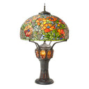 36" H Poppies Tiffany-Style Stained Glass Table Lamp