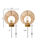 15" H Cass Modern Indoor Plug In Wall Sconce