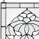 20" H Clear Floral Beveled Glass Window Panel
