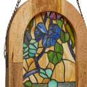 36" H Fruitful Grapevine Stained Glass Window Panel