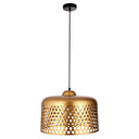 Veda 18"W Antique Brass Cutout Dome Pendant Light
