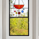 12"H Solar System Tiffany-Style Stained Glass Window Panel