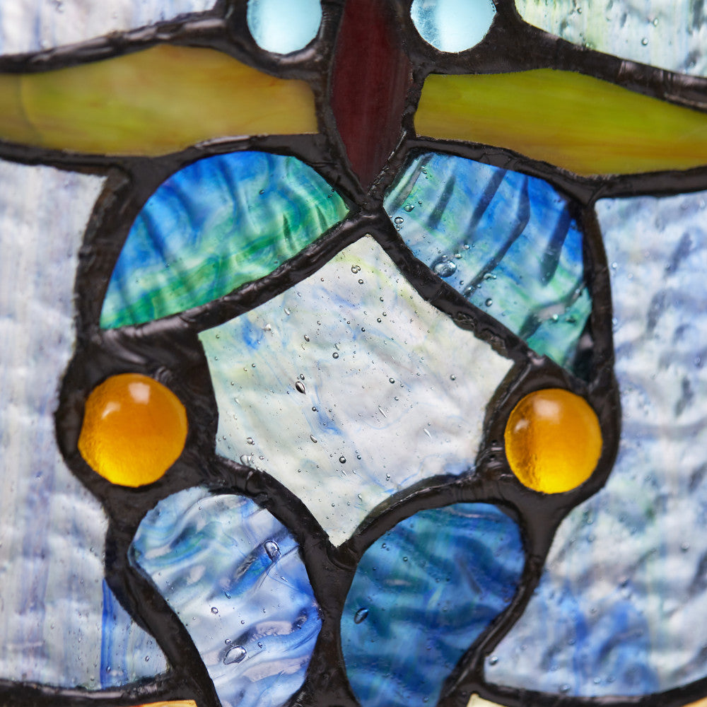 River of Goods Stained Glass Webbed Heart Window Panel