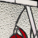 18.5"H Northern Cardinal Songbird Stained Glass Window Panel