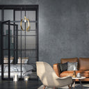 20" H Modern Brushed Gold Oval Shade Pendant