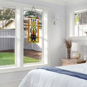 24" H Fleur de Lis Pub Stained Glass Window Panel