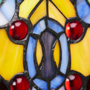 30"L Fleur De Lis Stained Glass Pub Window Panel