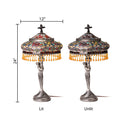 24" H Parisian Antique Silver Bell Shade Novelty Table Lamp