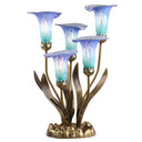 20"H Hand Blown Glass 5 Calla Lily Uplight Accent Lamp -On