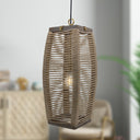 20"H Baywater Cylinder 1-Light Rope Pendant