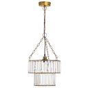 12" W 1-Light Constance Glass and Metal Pendant