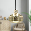 16"H Sorrento Teardrop 1-Light Metal Pendant