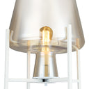 Leticia River of Goods White Metal and Champagne Gold Glass Bowl 61-Inch Floor Lamp