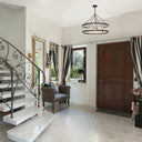 25" W 3-Light Gwen Black Metal and Glass Pendant