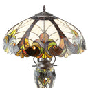 24.5"H Stained Glass Halston Double Lit Table Lamp