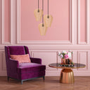 Chanda 9.25"W Glam Gold Bell Pendant Light