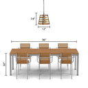 1-Light Metal Hanging Pendant with Mango Wood and Gold Metal Slats Shade