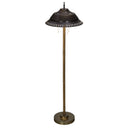 65.75" H 3-Light Iris Antique Bronze & Gold Metal Floor Lamp