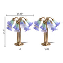 21.5"H Hand Painted Glass 10 Lily Downlight Accent Lamp